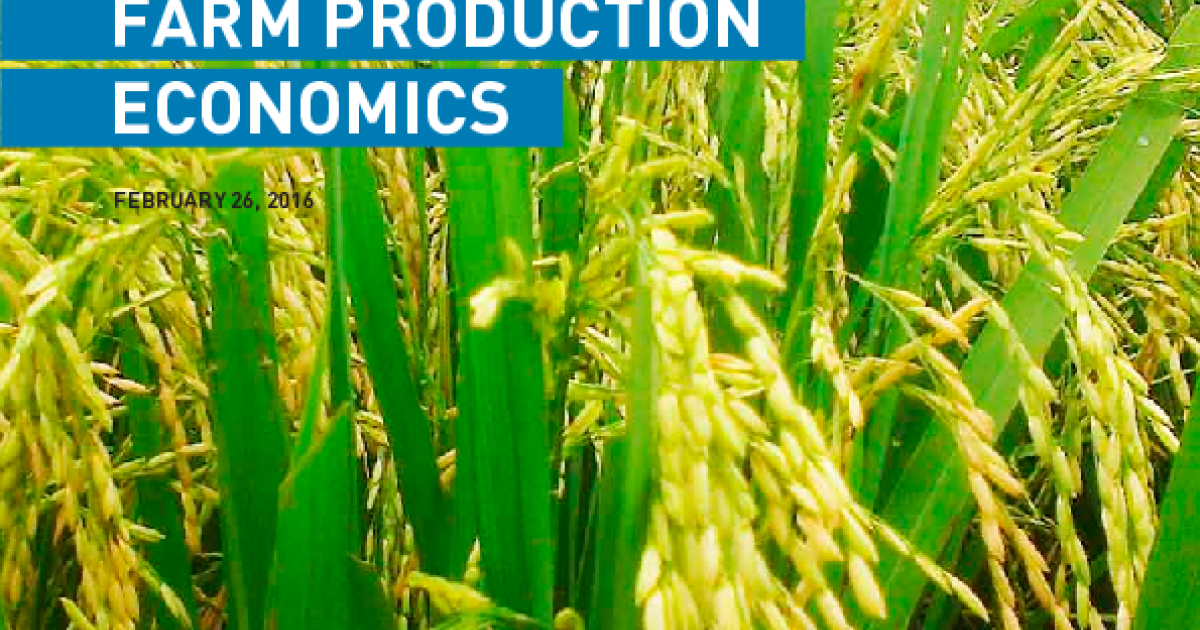 Myanmar Analysis of Farm Production Economics LiftFund